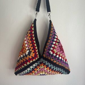 Multicolor Crochet Shoulder Bag